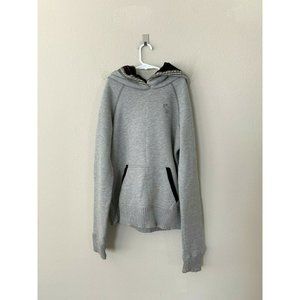 Ezra Fitch Women's Sz S Hooded Sweatshirt Velvet Hoodie w/ Embellishments Gray